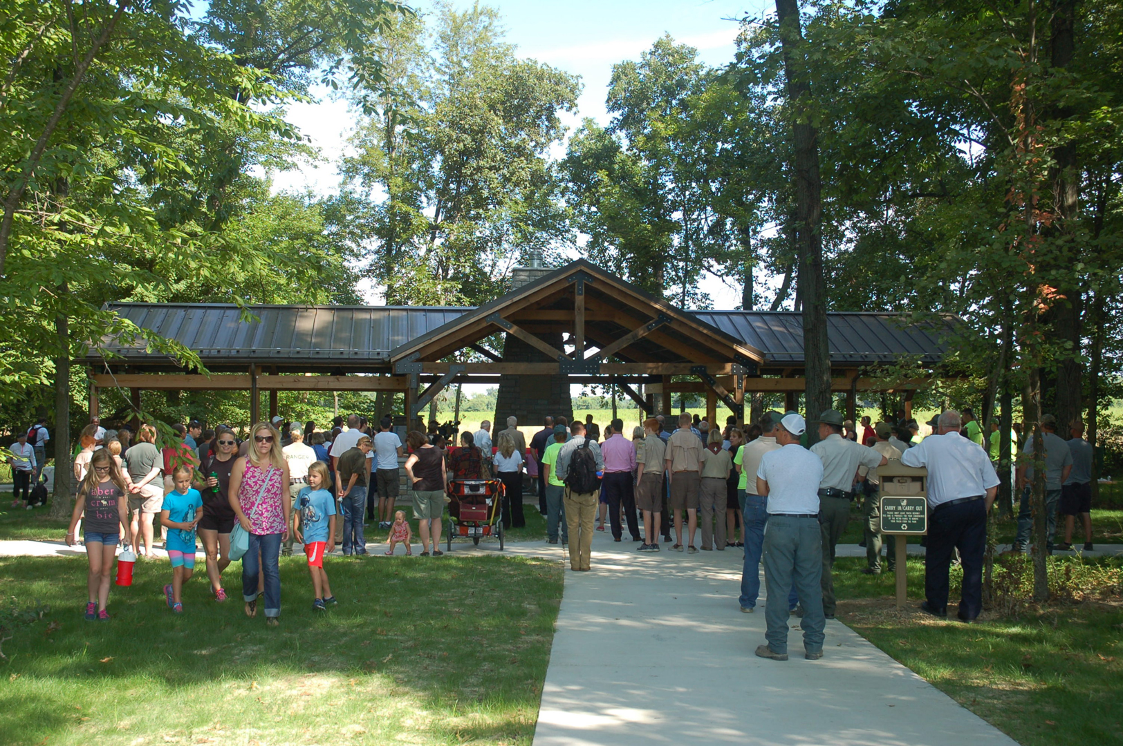 Millstone Picnic Shelter at park opening